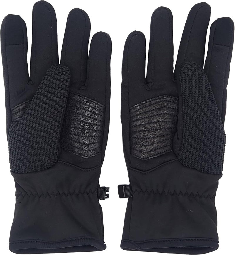 Spyder Core Conduct Gloves Touchscreen Compatible, Leather Palm Patch, 360 Degree Stretch, Sweater Knit Bonded - Image 4